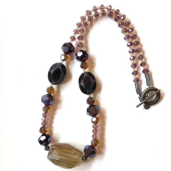 Quartz, Chrystal and Stone Necklace - Picture 1 of 6